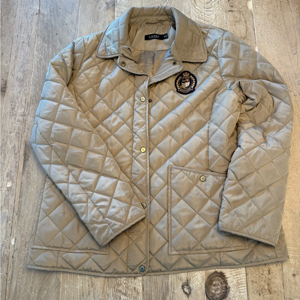 Ralph Lauren Quilted Tan Jacket XL - Picture 2 of 10